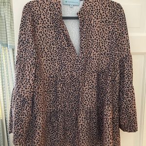 Tuckernuck leopard print blouse